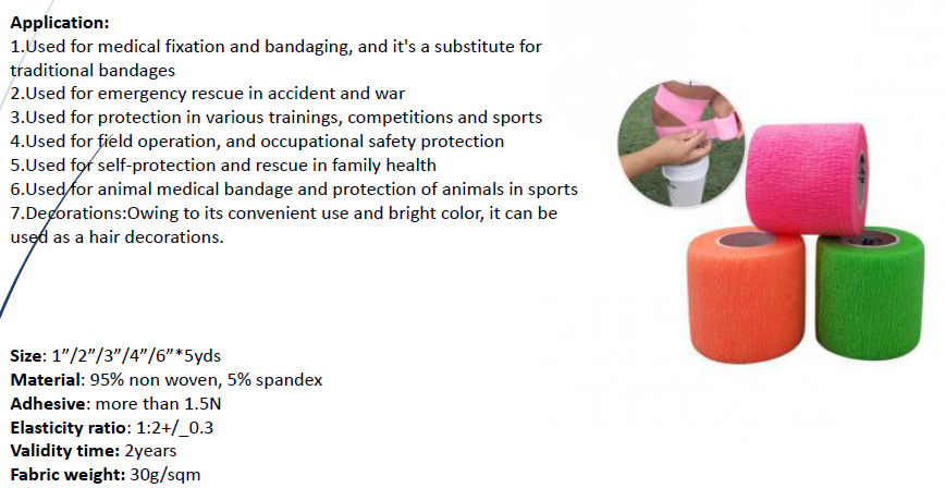 Non woven self adhesive bandage