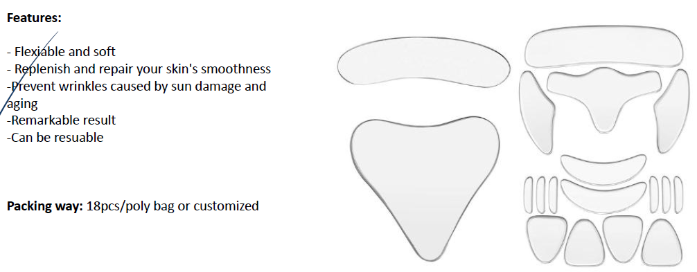 Silicone anti wrinkle patch - 18pcs/set