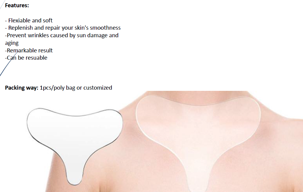 Silicone anti wrinkle T chest patch - 1pcs/set