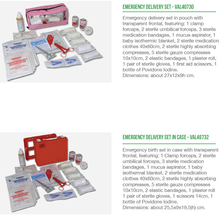 EMERGENCY DELIVERY kits